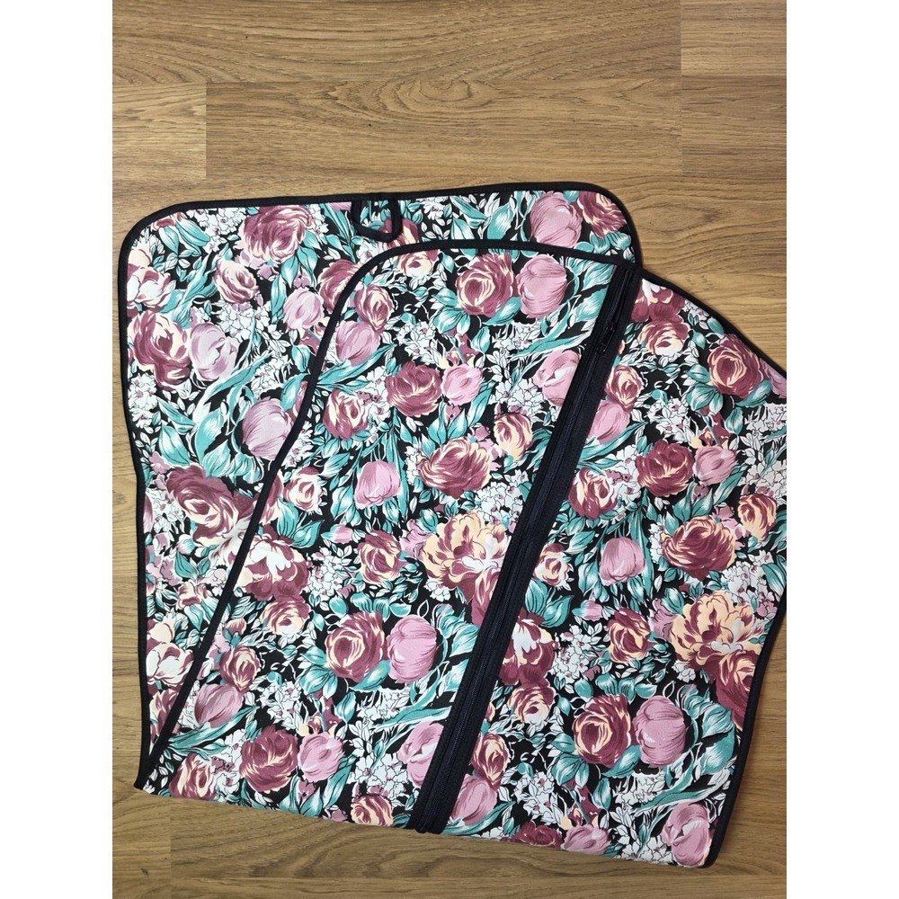 Vintage Avon Floral Cotton Canvas Garment Bag